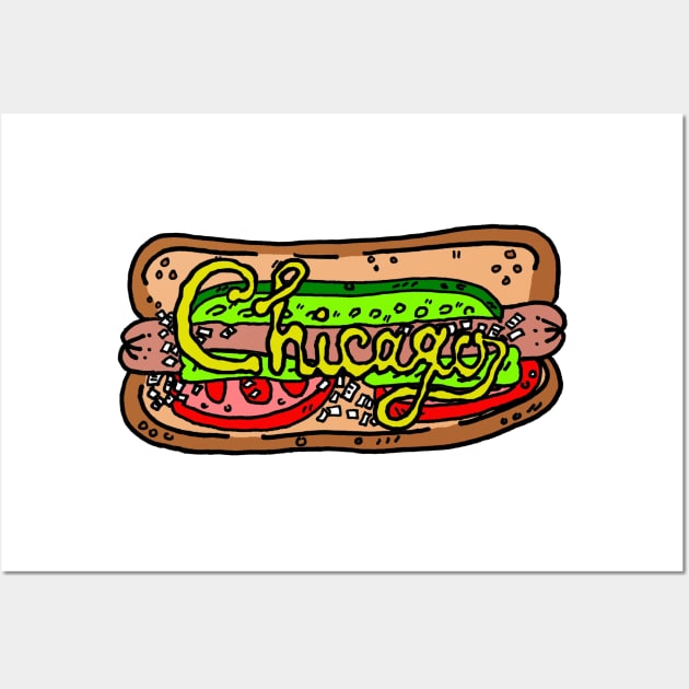 Chicago Dog Wall Art by Colonel JD McShiteBurger